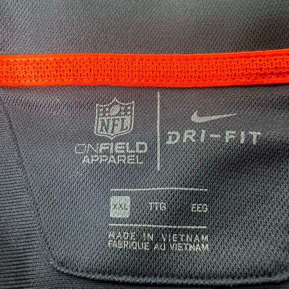 Nike Dri-Fit Men's Chicago Bears Long Sleeve Polo NFL Tailgate Pullover XXL - Picture 4 of 11